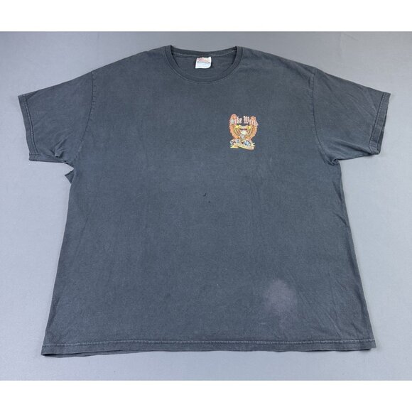 Rare Vintage Y2K Bike Week 2009 Daytona Beach Eagle Thrashed Faded Black XL Tee - Picture 2 of 11